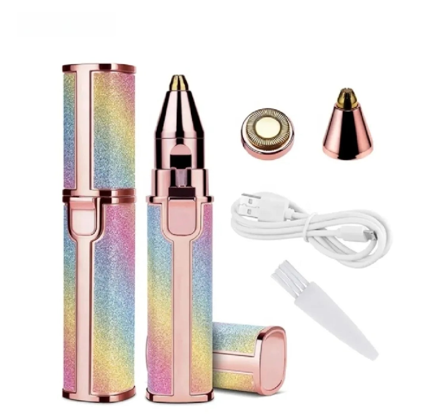 2 in 1 Rechargeable Eyebrow Trimmer Women Facial Hair