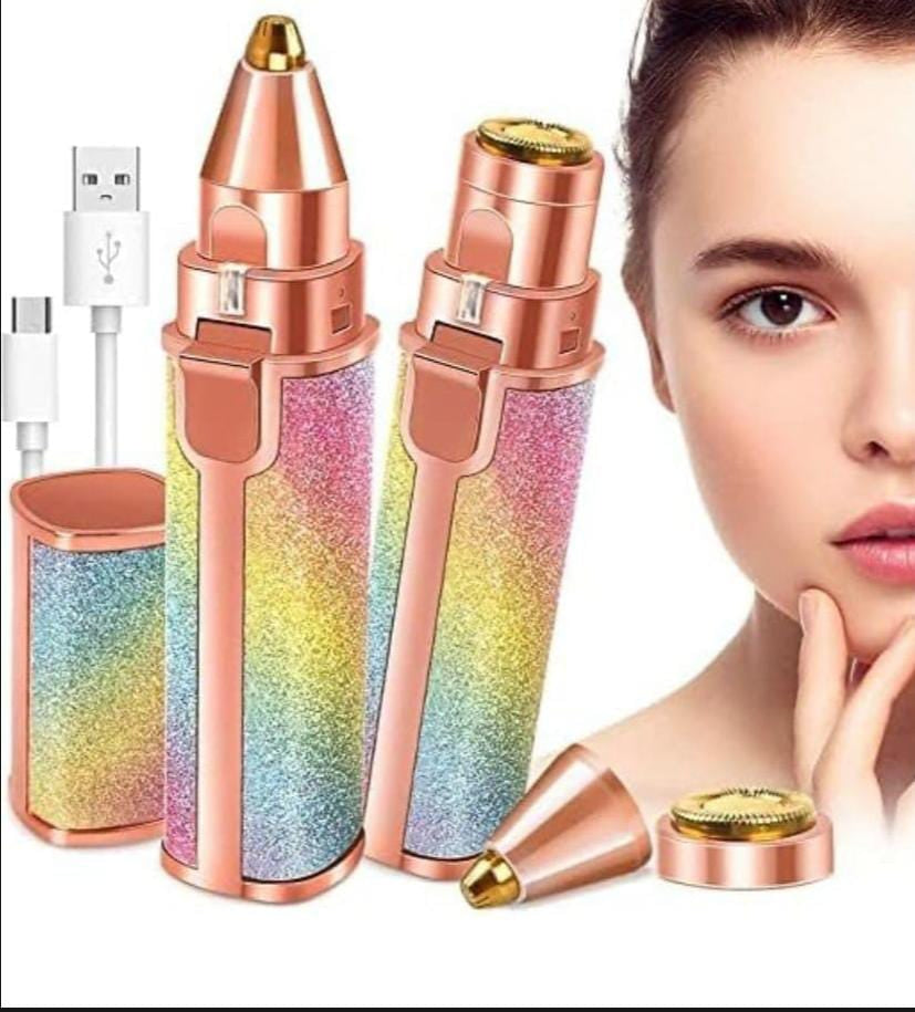 2 in 1 Rechargeable Eyebrow Trimmer Women Facial Hair