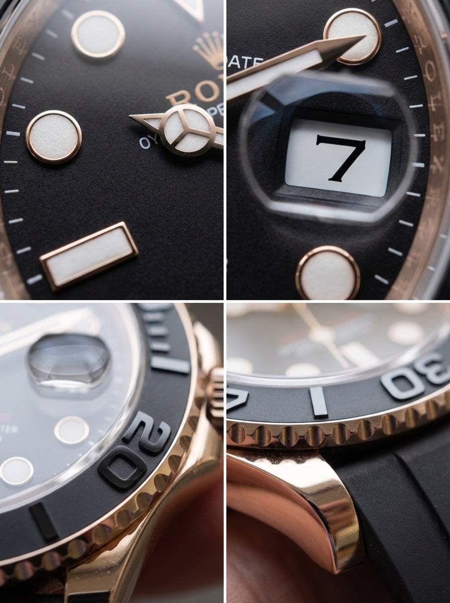 Rolex Yacht Style, Black Dial, Silicone Strap, Waterproof – Men’s Luxury Diver Watch