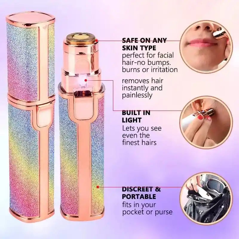 2 in 1 Rechargeable Eyebrow Trimmer for Women Facial Hair Remover