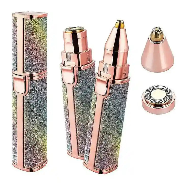 2 in 1 Rechargeable Eyebrow Trimmer for Women Facial Hair Remover